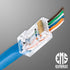Everest Media Solutions RJ45 Cat6/6a Pass Through Connectors, 200 Pcs for Thick 23 AWG UTP Network Cable