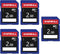 EASTBULL 5-Pack 2GB Class 6 SD Card U1 V30 SDHC Memory Card for Camera, Full HD Video with Mini Cases