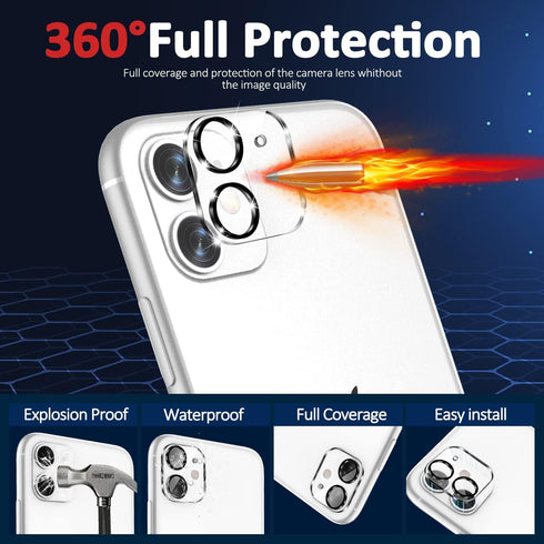 YMHML iPhone 11 Screen Protector - 3 Pack Tempered Glass, Military Grade Shatterproof, HD Clear, Case Friendly.