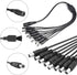 EVERSECU 8CH Security Cameras Power Adapter, 100V-240V AC to DC12V 5A with 8-Way Power Splitter Cable