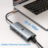 Tiergrade USB C Hub, USB C Adapter to 3 USB 3.1 and 1Gbps Ethernet for MacBook Pro/Air, Dell, Chromebook