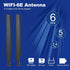WiFi 6 6E Tri-Band 9dBi Omnidirectional WiFi Antenna for PC Desktop, Pack of 2