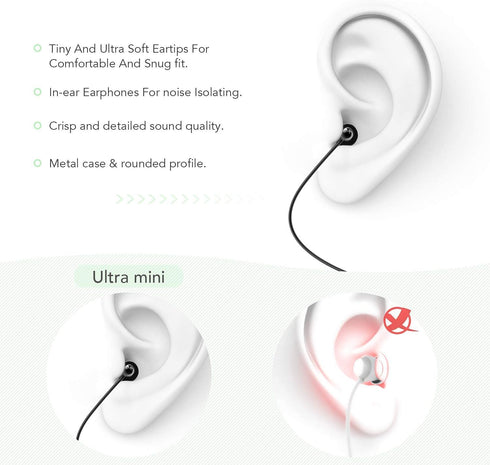 AGPTEK Sleep Earbuds: Ultra-light in-ear headphones with noise isolation, perfect for sleeping, travel, and relaxation.