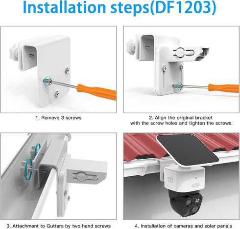 Eufy Security SoloCam S340 Camera Mount, Corner Mounting Bracket, 1 Pack, White Compatible with Eufy SoloCam S340
