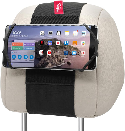 2 Pack Car Phone Headrest Holder, Back Seat Mount for Kids, Compatible with iPhone, Samsung, Google, Other Smartphones