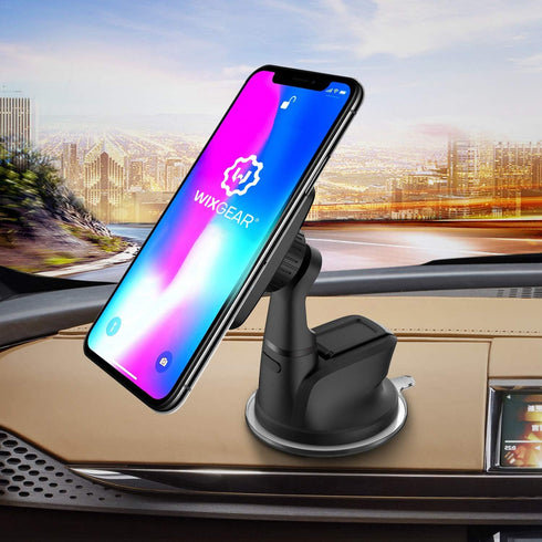 WixGear Dashboard Mount, Universal Magnetic Car Mount Holder, Windshield Mount and Dashboard Mount Holder for Cell