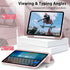 kenke 11/10th 11/10.9 inch 2025 A16/2022, for iPad Gen Case with Pencil Holder Soft TPU Back Shell Hybrid Slim Trifold