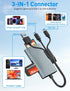 Bawanfa Plus 4-in-1 17/16/15/14/Android/PC Multi Memory Card Reader for SD/Micro SD/MS/xD-Picture-Cards, Memory Stick