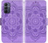 Asuwish Wallet Case for Samsung Galaxy A15 5G - Leather Flip, Tempered Glass Protector, Card Holder, Purple.