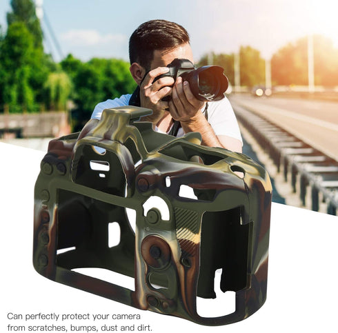 Nikon D7000 Protective Case Skin Covers, Silicone Shell for Nikon D7000 Camera Accessories, Black (Camouflage)