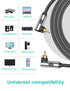 EMK 90 Degree Subwoofer Cable - RCA Male to Male Digital Coaxial Audio Cable for Speaker, 5FT/1.5M