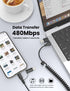 Coiled USB C Cable, 3FT 2 in 1 iPhone 15 Car Charger Cord, 60W Fast Charging for iPhone 15/15 Pro/Samsung Galaxy