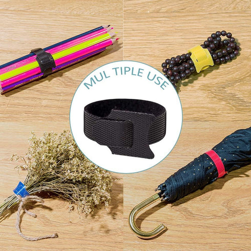 Reusable Fastening Cable Ties, 6 in Cable Management Ties, 100 pcs Adjustable Cord Organizer for Home Office