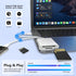 MaxRenard SD Card Reader for iPhone,Dual-Port Micro SD Card Reader USB C & L,Micro SD Card Adapter,Digital Camera