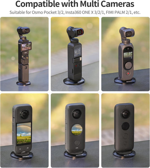 Pocket 3 Strong Magnetic Base Camera Stand Mount for DJI Osmo Pocket 3/2, Insta360 ONE X3/2, FIMI Palm 2/1