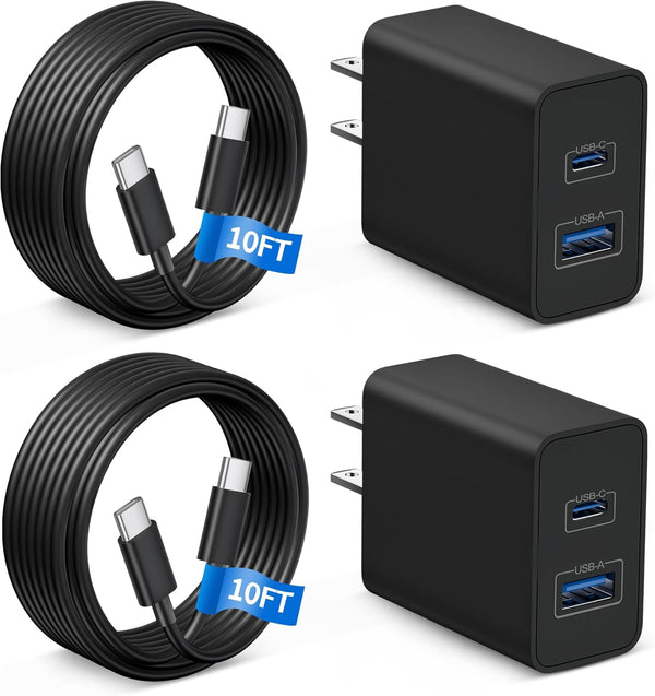 WODENTA iPhone 17 Charger, 2-Pack 45W Fast Charging Dual Port Type C Power