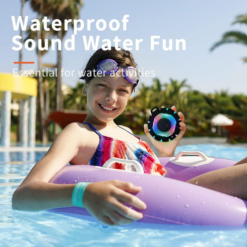 HEYSONG Waterproof Shower Bluetooth Speaker, Durable Portable Speaker with HD Sound, Wireless Outdoor Speaker for Pool,