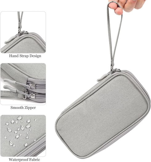 Electronic Organizer Bag, Waterproof Portable Travel Accessories Cable Storage Case for Charging Cables, Cell Phone