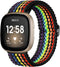 Maledan Braided Stretchy Band, Compatible for Fitbit Sense/Fitbit Versa 3/4/Sense 2, Soft Elastic Strap Bracelet