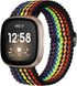 Maledan Braided Stretchy Band, Compatible for Fitbit Sense/Fitbit Versa 3/4/Sense 2, Soft Elastic Strap Bracelet