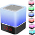 Night Lights Bluetooth Speaker, Alarm Clock Bluetooth Speaker, Dimmable Multi-Color Changing Bedside Lamp, Touch Sensor