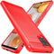 Osophter Shock-Absorption Case for Galaxy A42 5G, Flexible TPU Rubber Protective Cover (Red)