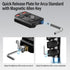 Sirui 55mm 1/4" 3/8" QC-55 Quick Release Plate and Clamp Base Kit, Camera Mount Adapter with and Thread, Quick-Release