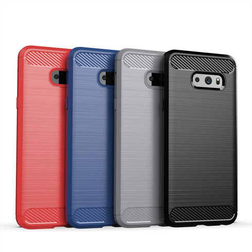Osophter Shock-Absorption Flexible TPU Rubber Case for LG G8X Thinq/V50S Thinq, Full-Body Protective Cover - Black