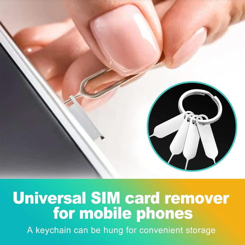 KornaDoz 16 Set, Piece SIM Card Removal Tool Stainless Steel Ejector Pins & Keys, Universal SIM Tray Eject & SD Card