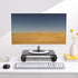 Navaris Wood Monitor Stand Riser - Desktop Organizer for PC TV Screen, Oak with Black Stain