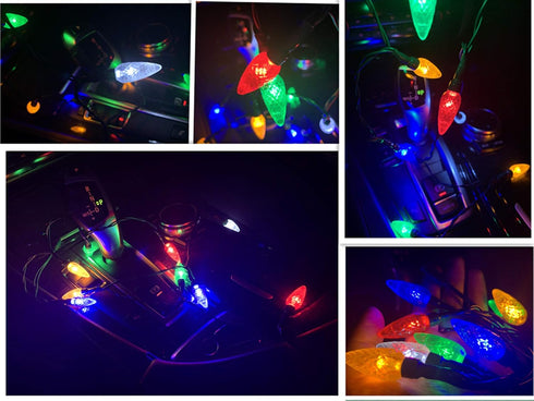 LED Christmas Lights Charging Cable USB and Bulb Charger 50inch 10led Multicolor for iPhone 11/12/13/14 Pro Max (1pcs)