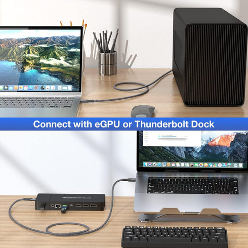 240W USB4 Cable - USB C to C, Fast Charging, Thunderbolt 4/3, 8K/6K@60Hz, 40Gbps for iPhone 15 Pro, MacBook, Samsung