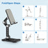 Foldable Phone Stand Desk for Samsung Galaxy S23 Ultra, iPad, iPhone 15, Height Adjustable Tablet Cradle Desktop Dock