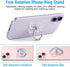 Kinizuxi 2PcsTransparent Diamonds,360Rotation Phone Ring Holder Grip, Clear Butterfly Cell Phone Ring Holder Stand