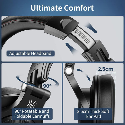 OneOdio A71 Hi-Res Studio Recording Headphones, Wired Over Ear, Professional Monitoring Mixing Headset