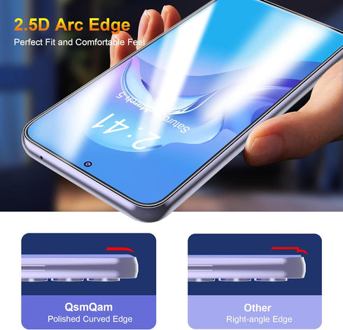 3 Pack Ultra HD Tempered Glass Screen Protector & Camera Lens for Samsung Galaxy A54 5G, 9H Hardness, Anti-Scratch.