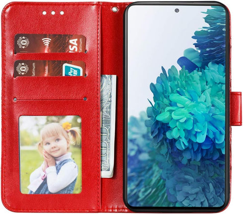 Galaxy S20 FE 5G Case, Flip Premium Wallet Phone Case, PU Leather Mandala Embossed Shockproof Cover with Kickstand