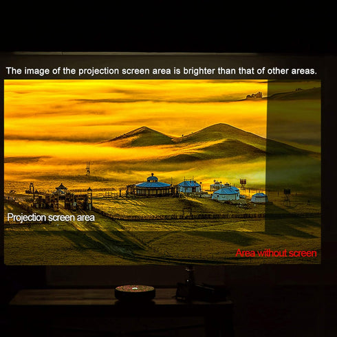 80-inch Portable Projector Screen HD 16:9, Foldable Wall Mounted Video Projection Screen for Home Theater Office