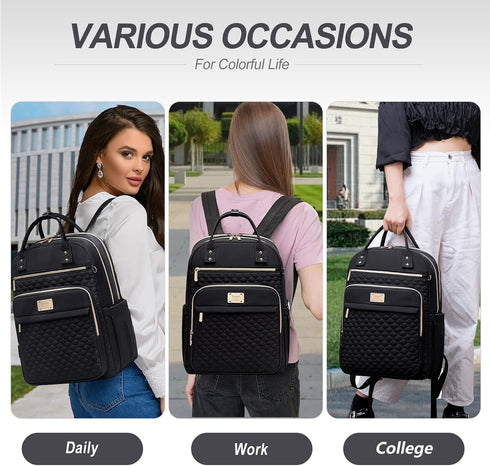 Tealari Backpack Women,15.6 Inch Backpack Backpack,College Laptop for Laptop for Work,Water Resistant Travel Bookbag