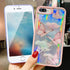 LCHULLE Girly Case for iPhone SE 2022/3rd/SE 2020/2nd, Iridescent Butterfly Design, Soft TPU Bumper