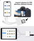 AkHolz 3-in-1 3 SD Card Reader for iPhone iPad Mac Trail Game Camera Viewer Built-in Connector (Lightening, USB-C