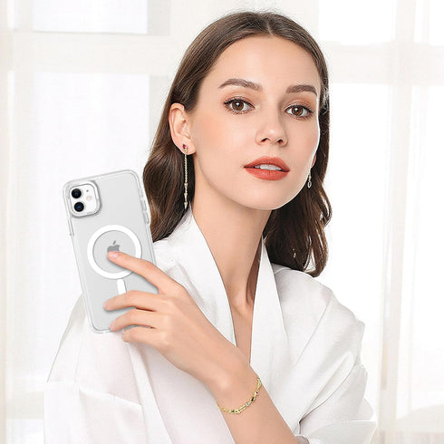 BENTOBEN iPhone 11 Case - Slim, Shockproof, Anti-Fingerprint, Translucent Matte, MagSafe Compatible, 6.1’’ White Cover.