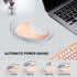 FOPETT 2.4 Wireless Keyboard and Mouse Combo, GHz Full-Sized Wireless Keyboard Mouse with Round Keycaps for Windows