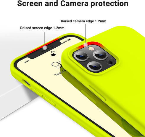 OTOFLY iPhone 12 Pro Max Case, Shockproof Silicone, Military-Grade Protection, Anti-Fingerprint & Anti-Slip,