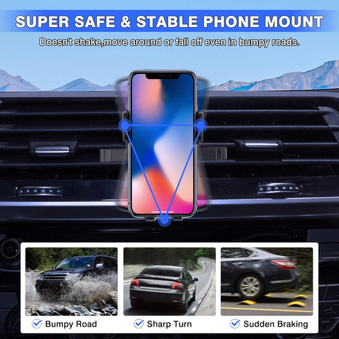 Karltys Car Phone Holder for BMW X3 2018-2021, Air Vent Mount for 4-7 Inch Phones, Hands-Free Thick Case Friendly