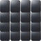 Replacement Metal Plates Set 16 Pack for Magnetic Car Mount, Black Rectangular Iron Stickers with 3M Adhesive Backing