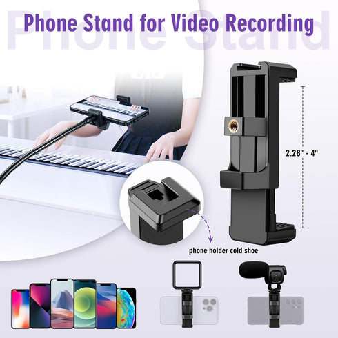 Nineigh 80" Phone Tripod, Selfie Stick Cellphone Tripod, Aluminum Tripods Stand for Video Photo Vlog, Travel Tripods