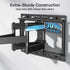 Pipishell Full Motion TV Wall Mount - Fits 37-75 inch Flat/Curved TVs up to 100lbs, Swivel and Tilt