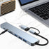 XUMIUZIY 8 1 3.0 in USB C Hub, Aluminum USB C Ethernet Multiport Adapter, Loseless USB Docking Station for Computers