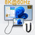 QIANRENON 40Gbps USB4.0 C Female to Male 90° Angle Short Cable, 240W Type C 4.0 Socket to Right Angle Plug, 14cm/5.1in